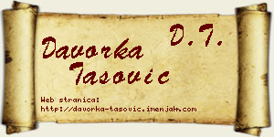 Davorka Tašović vizit kartica